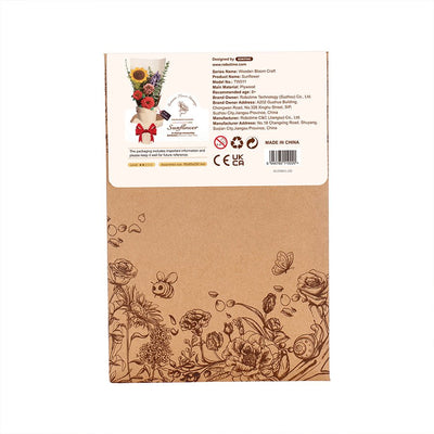 Robotime l Sonnenblume | 3D Holzpuzzle Blumenserie - Lama Welt