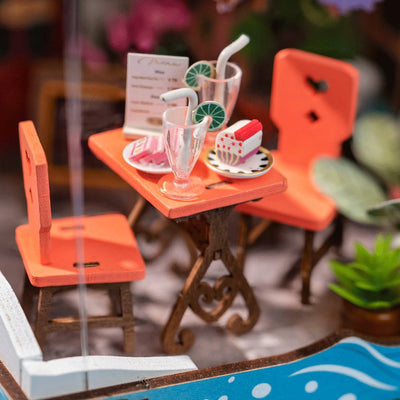 Robotime l Strandrestaurant | 3D Miniaturhaus - Lama Welt