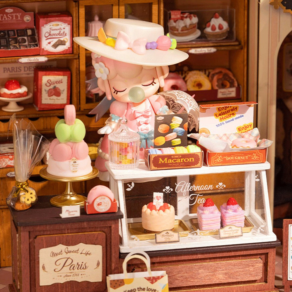 Robotime l Süßwarenladen | 3D Miniaturhaus - Lama Welt