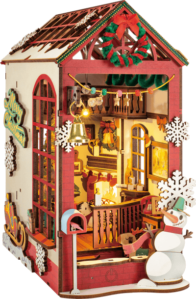 Robotime l Weihnachtshaus „Weihnachtsruhe“ l Book Nook - Lama Welt