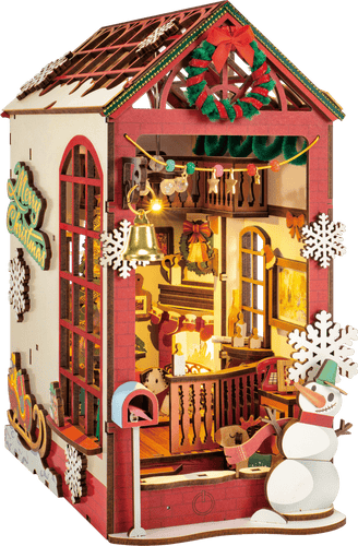 Robotime l Weihnachtshaus „Weihnachtsruhe“ l Book Nook - Lama Welt