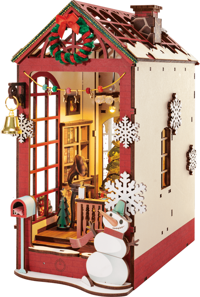 Robotime l Weihnachtshaus „Weihnachtsruhe“ l Book Nook - Lama Welt