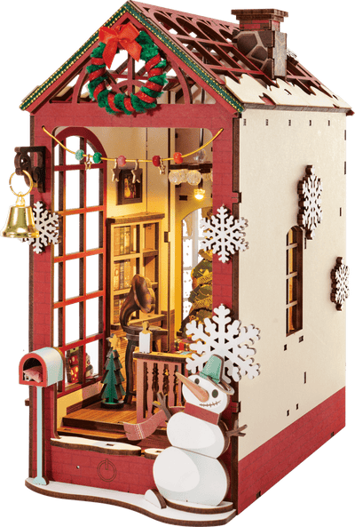 Robotime l Weihnachtshaus „Weihnachtsruhe“ l Book Nook - Lama Welt
