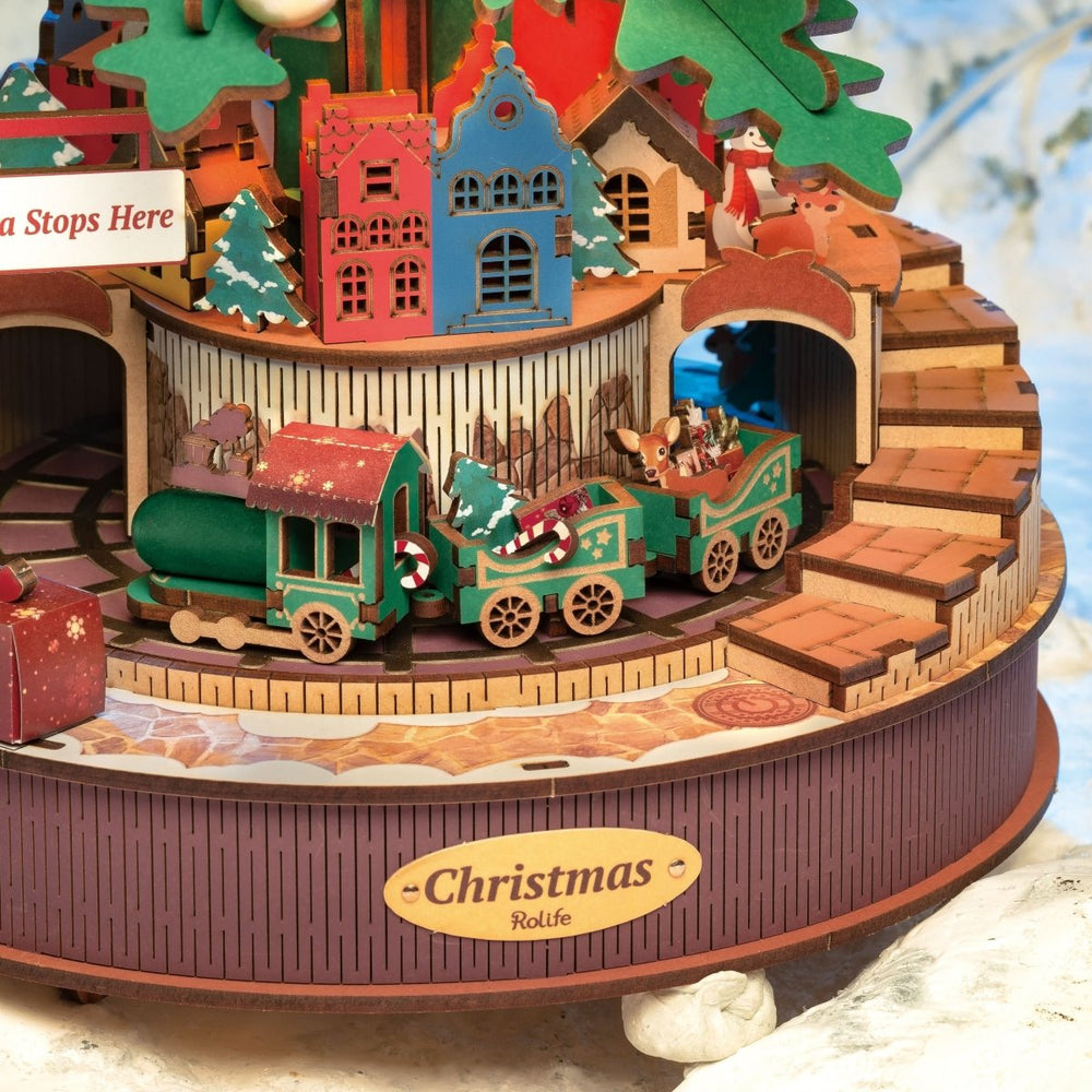 Robotime l Weihnachtsklangbaum/ Musikbox | 3D Miniaturhaus - Lama Welt