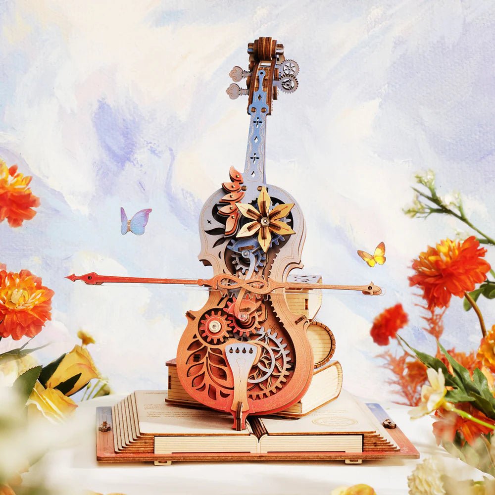 Robotime | Magic Cello Musikbox – Symphony of Gorgeous Dreams | 3D Holzpuzzle - Lama Welt