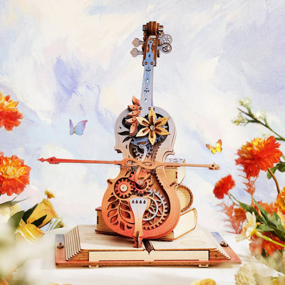 Robotime | Magic Cello Musikbox – Symphony of Gorgeous Dreams | 3D Holzpuzzle - Lama Welt