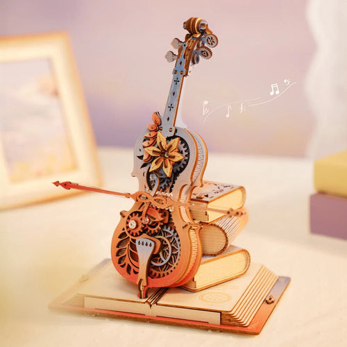 Robotime | Magic Cello Musikbox – Symphony of Gorgeous Dreams | 3D Holzpuzzle - Lama Welt