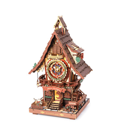Robotime | Mechanische Kuckucksuhr „Cuckoo Clock“ | 3D Holzpuzzle - Lama Welt