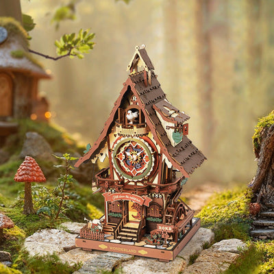 Robotime | Mechanische Kuckucksuhr „Cuckoo Clock“ | 3D Holzpuzzle - Lama Welt