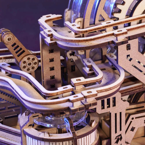 Robotime | Mechanische Murmelbahn „Gear Ball Challenge“ | 3D Holzpuzzle - Lama Welt