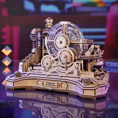 Robotime | Mechanische Murmelbahn „Gear Ball Challenge“ | 3D Holzpuzzle - Lama Welt