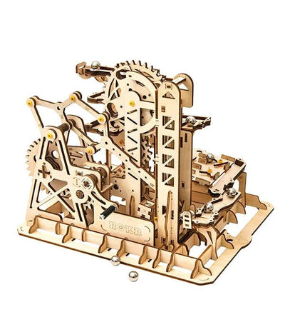 Robotime | Mechanische Murmelbahn „Marble Climber“ | 3D Holzpuzzle - Lama Welt
