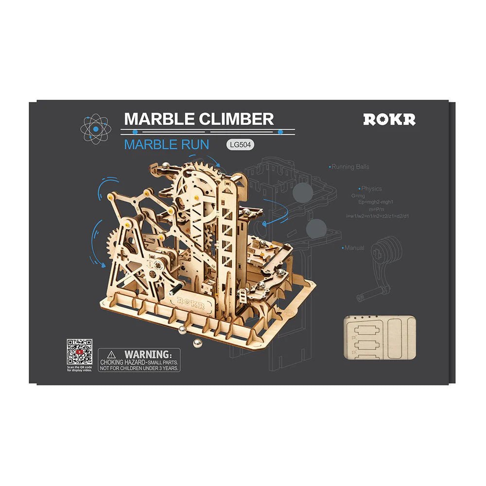 Robotime | Mechanische Murmelbahn „Marble Climber“ | 3D Holzpuzzle - Lama Welt