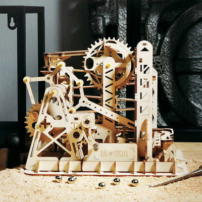 Robotime | Mechanische Murmelbahn „Marble Explorer" | 3D Holzpuzzle - Lama Welt