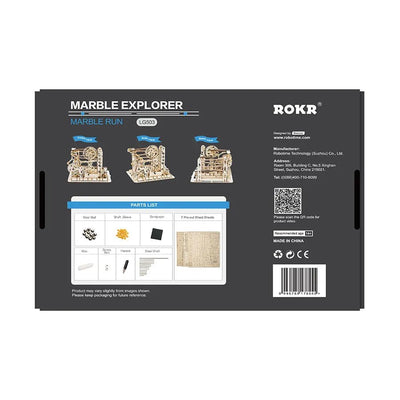 Robotime | Mechanische Murmelbahn „Marble Explorer" | 3D Holzpuzzle - Lama Welt