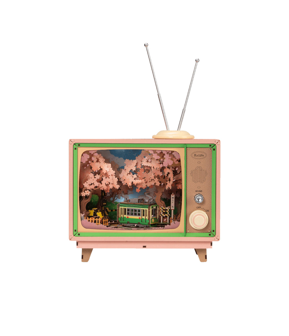 Robotime | Mechanische Musikbox „Sakura Dreamy Tour“ | 3D Holzpuzzle - Lama Welt