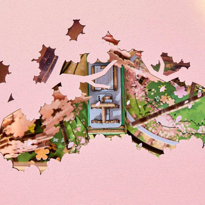 Robotime | Mechanische Musikbox „Sakura Dreamy Tour“ | 3D Holzpuzzle - Lama Welt