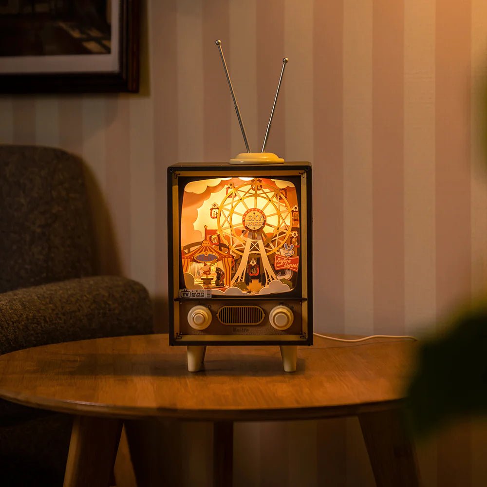 Robotime | Mechanische Musikbox „Sunset Carnival“ | 3D Holzpuzzle - Lama Welt