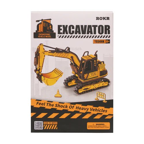 Robotime | Mechanischer Bagger „Excavator TG508K“ | 3D Holzpuzzle - Lama Welt