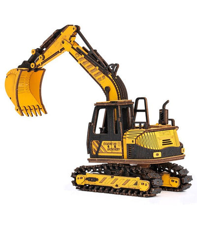 Robotime | Mechanischer Bagger „Excavator TG508K“ | 3D Holzpuzzle - Lama Welt