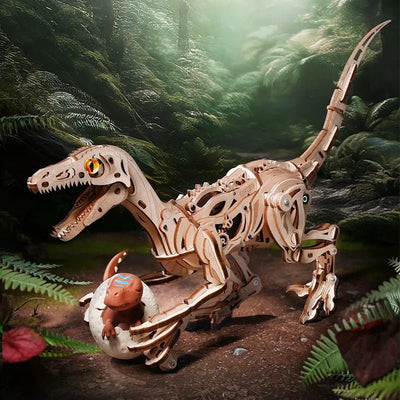 Robotime | Mechanischer Velociraptor | 3D Holzpuzzle - Lama Welt