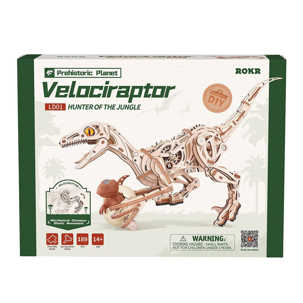Robotime | Mechanischer Velociraptor | 3D Holzpuzzle - Lama Welt