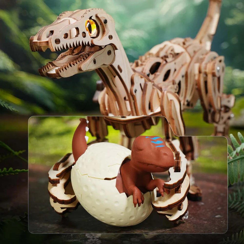 Robotime | Mechanischer Velociraptor | 3D Holzpuzzle - Lama Welt