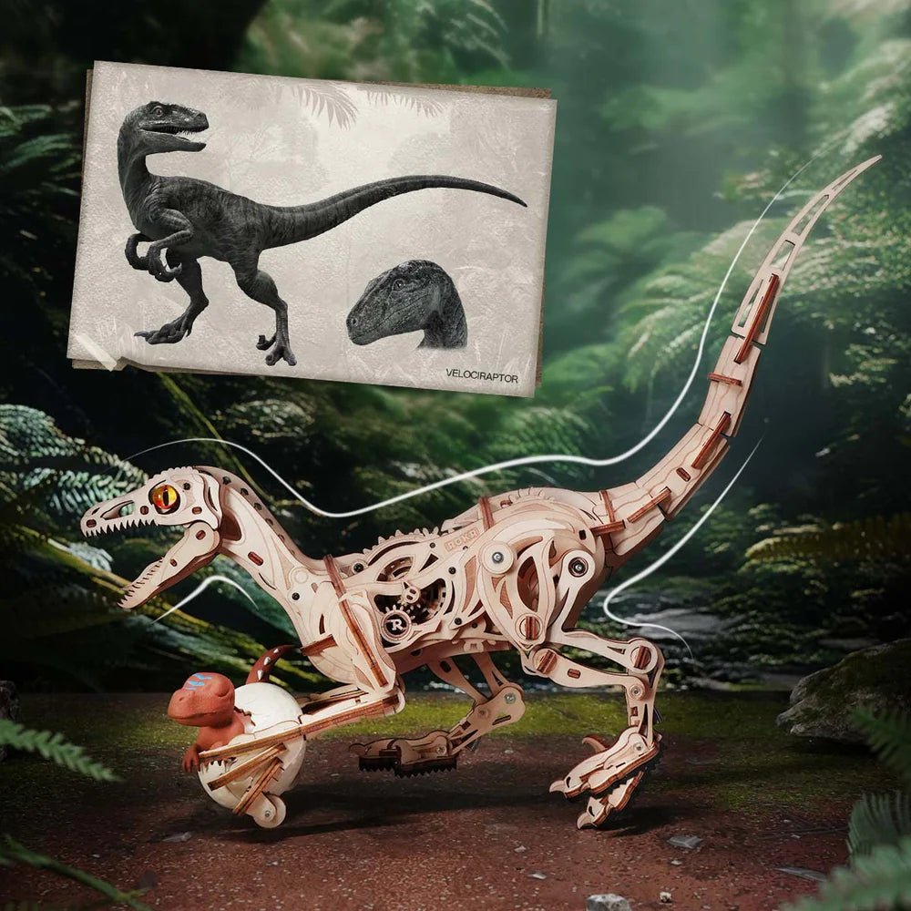 Robotime | Mechanischer Velociraptor | 3D Holzpuzzle - Lama Welt