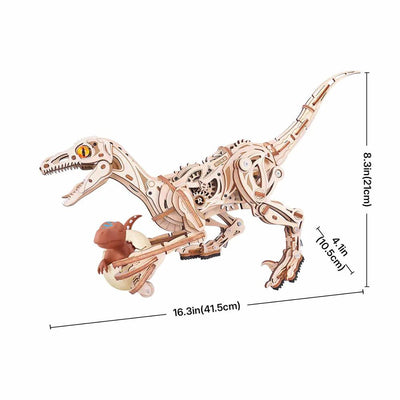 Robotime | Mechanischer Velociraptor | 3D Holzpuzzle - Lama Welt