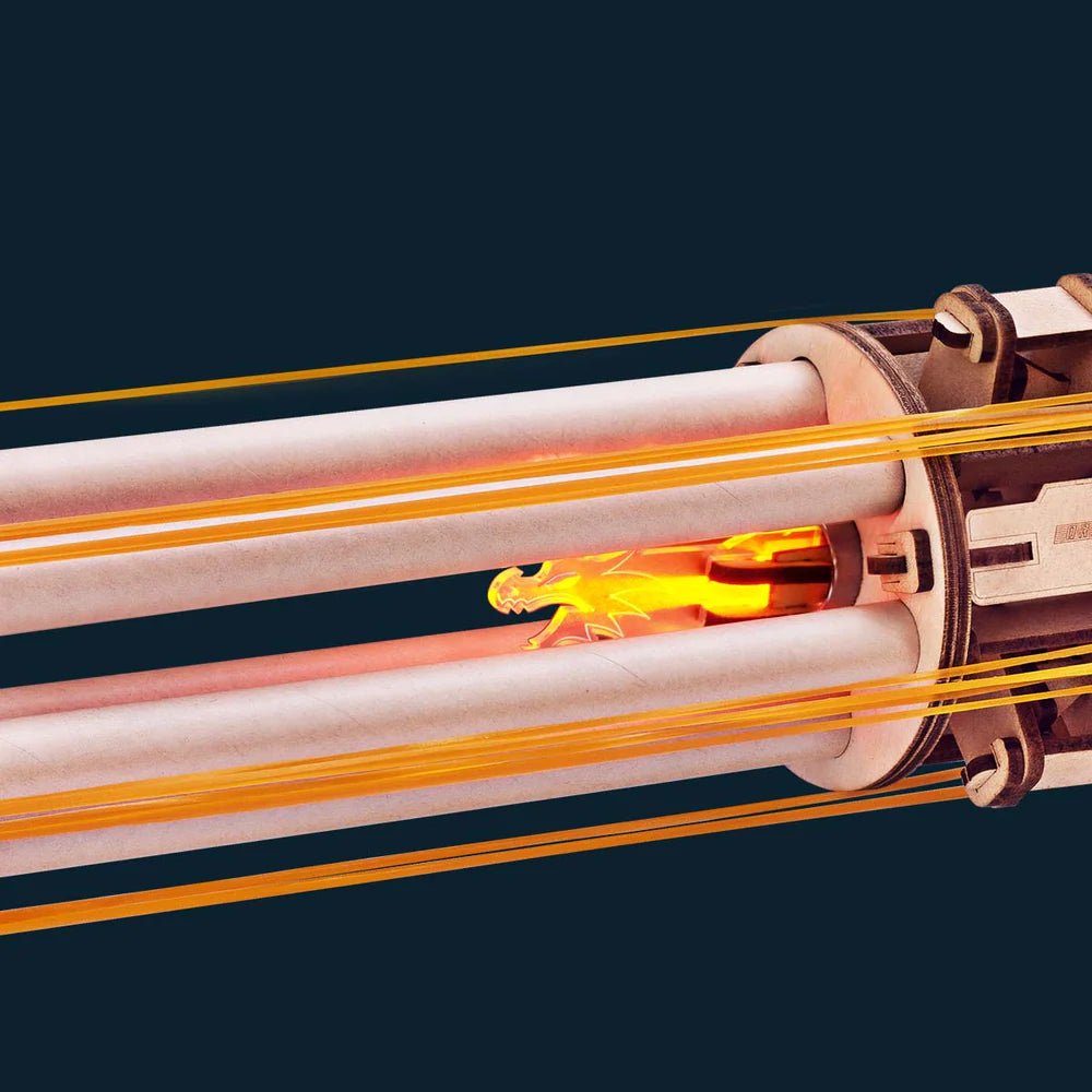 Robotime | Mechanisches Holzmaschinengewehr „Rotating Barrel Machine Gun“ | 3D Holzpuzzle - Lama Welt