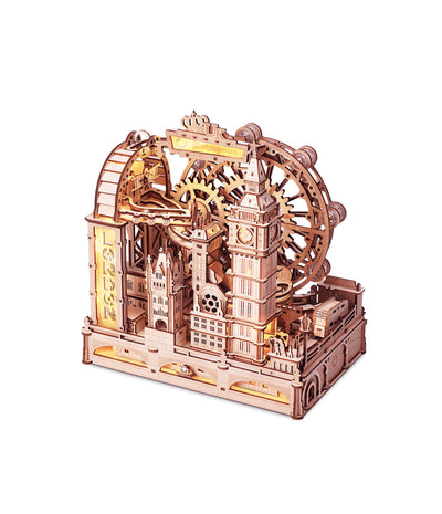 Robotime | Murmelbahn „Marble Travel London“ | 3D Holzpuzzle - Lama Welt