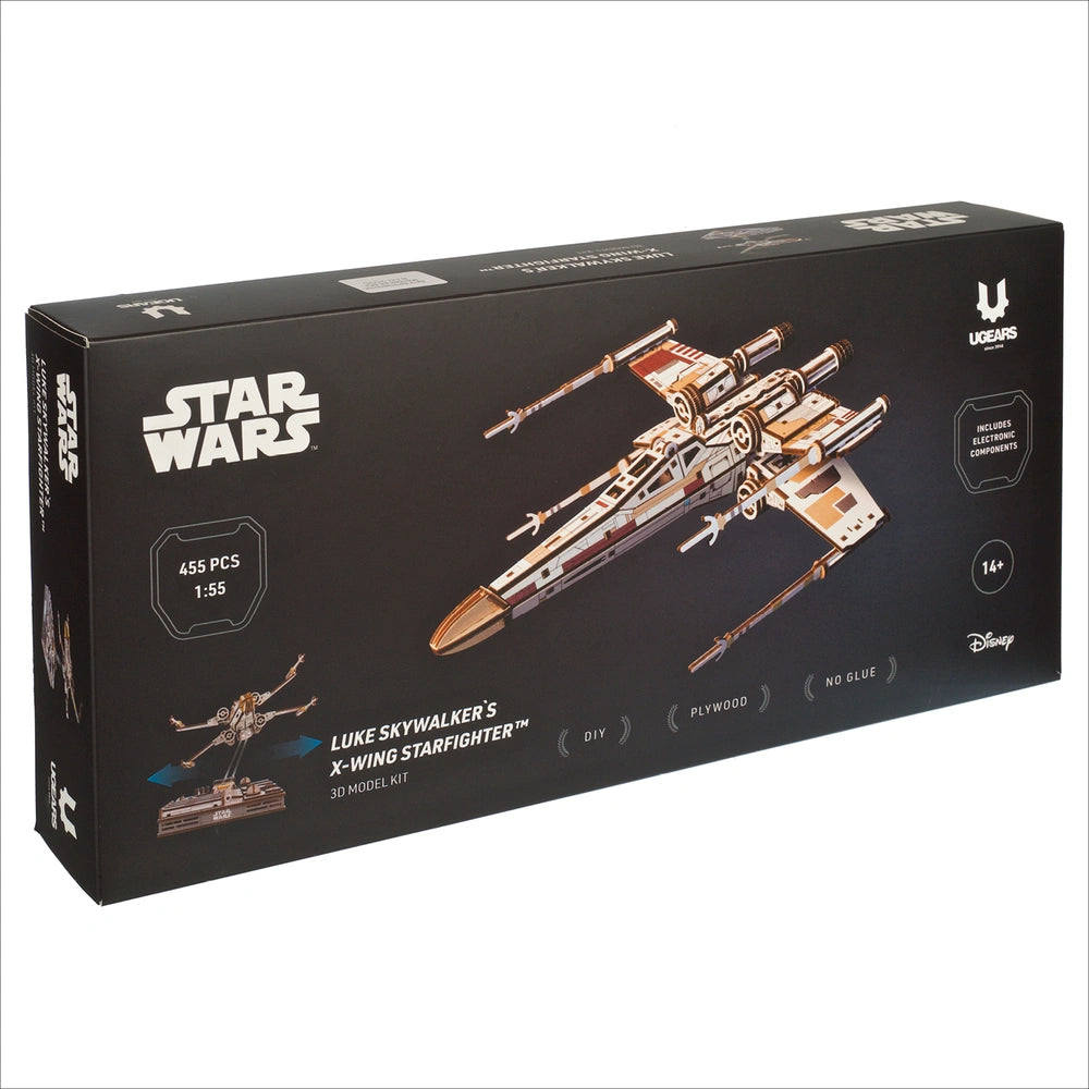 Ugears | Sternjäger „Star Wars X-Wing Starfighter™ von Luke Skywalker“ | 3D Holzpuzzle