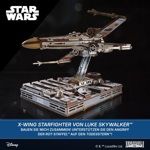 Ugears | Sternjäger „Star Wars X-Wing Starfighter<sup>™</sup> von Luke Skywalker“ | 3D Holzpuzzle