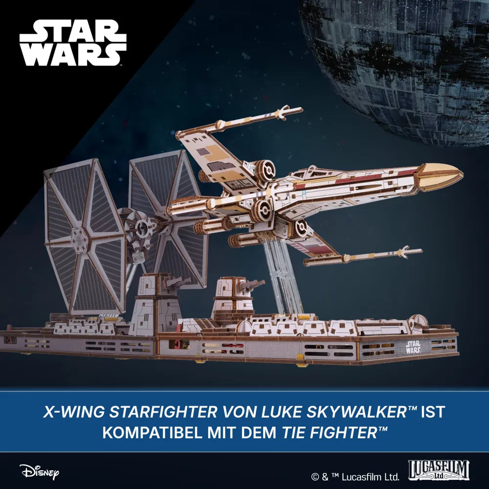 Ugears | Sternjäger „Star Wars X-Wing Starfighter™ von Luke Skywalker“ | 3D Holzpuzzle