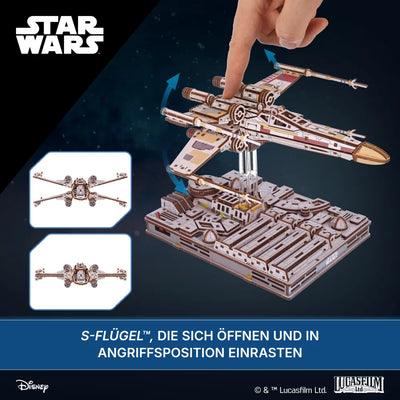 Ugears | Sternjäger „Star Wars X-Wing Starfighter™ von Luke Skywalker“ | 3D Holzpuzzle