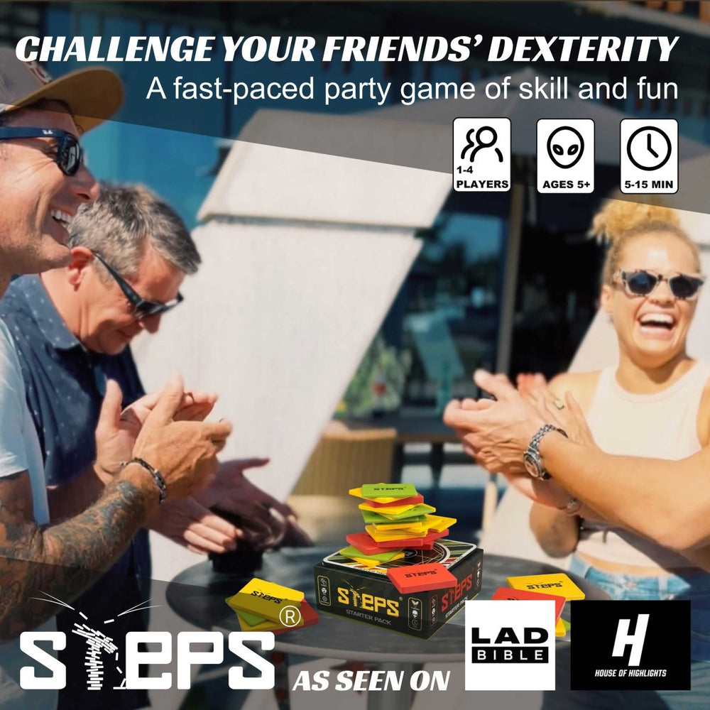 Steps l Starter Set, 1–6 Spieler, 48 Steps l Brettspiel - Lama Welt