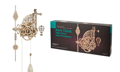 Ugears – Aero Uhr "Wanduhr Mit Pendel" Pendeluhr | 3D Holzpuzzle - Lama Welt