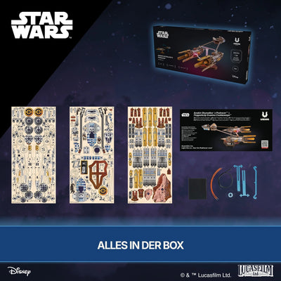 Ugears | Renn-Gleiter „Star Wars Anakin Skywalkers Podracer™“ | 3D Holzpuzzle