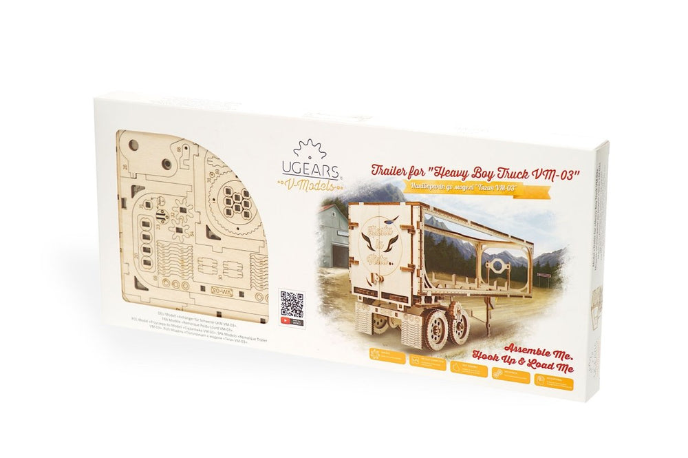 Ugears – Anhänger Für "Heavy Boy" Vm - 03 Lastwagen | 3D Holzpuzzle - Lama Welt