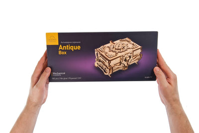 Ugears – Antike Schatzkiste Schatulle | 3D Holzpuzzle - Lama Welt