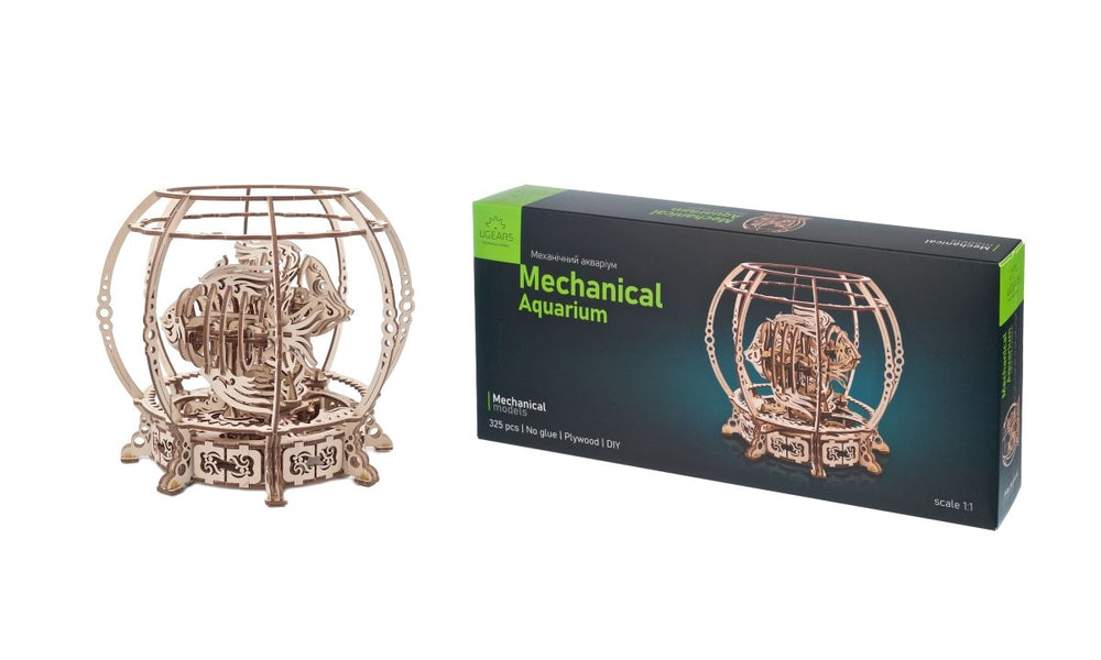Ugears – Aquarium Wasserterrarium Fischbecken | 3D Holzpuzzle - Lama Welt