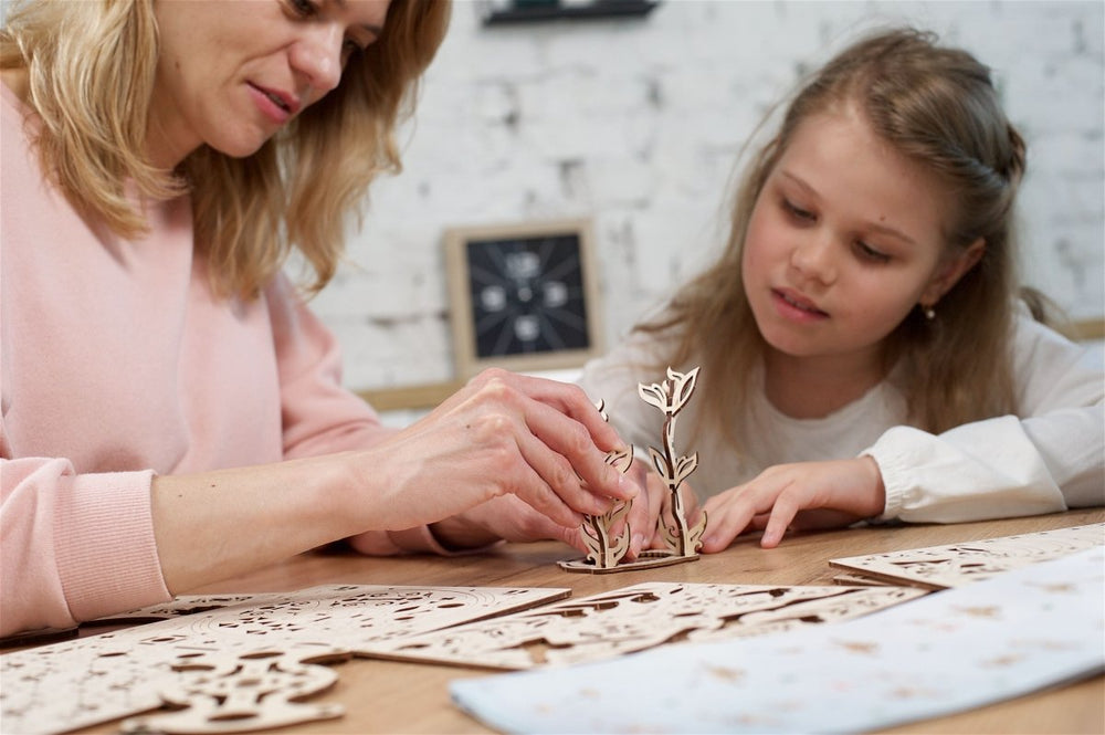 Ugears – Aquarium Wasserterrarium Fischbecken | 3D Holzpuzzle - Lama Welt