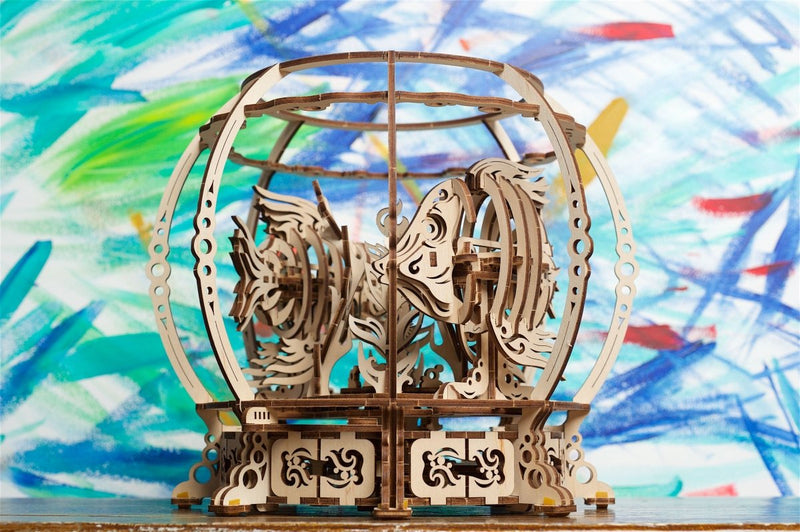 Ugears – Aquarium Wasserterrarium Fischbecken | 3D Holzpuzzle - Lama Welt