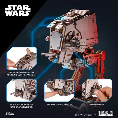 Ugears | Läufer „Star Wars AT-ST Walker™“ | 3D Holzpuzzle