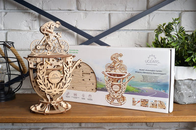 Ugears – Automaton “Fahrradfahrer” Radfahrermodell | 3D Holzpuzzle - Lama Welt