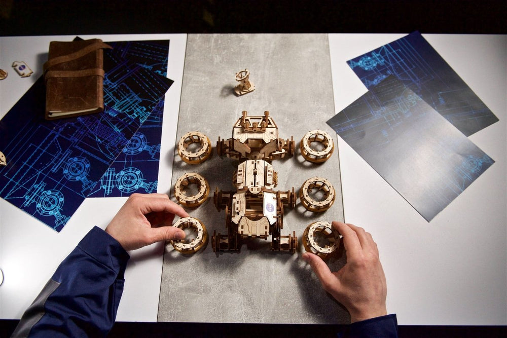 Ugears – Bemannter Mars - Rover Explorer | 3D Holzpuzzle - Lama Welt
