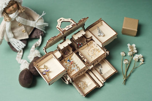 Ugears – Bernstein Box Kästchen | 3D Holzpuzzle - Lama Welt