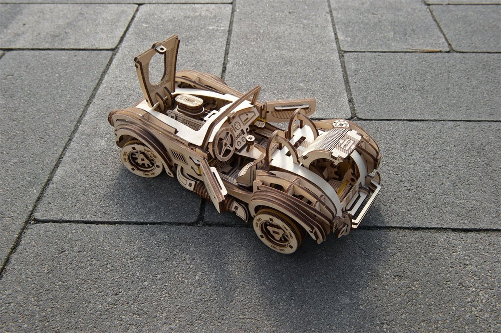 Ugears – Cobra Drift Rennwagen Sportcabrio | 3D Holzpuzzle - Lama Welt