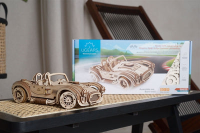 Ugears – Cobra Drift Rennwagen Sportcabrio | 3D Holzpuzzle - Lama Welt