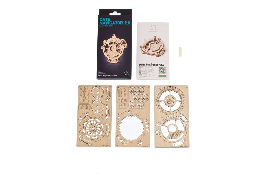 Ugears – Datums - Navigator Mechanischer Kalender | 3D Holzpuzzle - Lama Welt